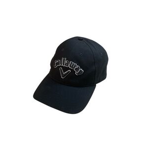 Callaway Hat Cap Cotton Golf Adjustable Strap Logo Black White
